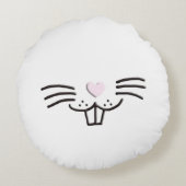 Funny niedlich Ostersonne Cartoon Illustration Rundes Kissen (Rückseite)
