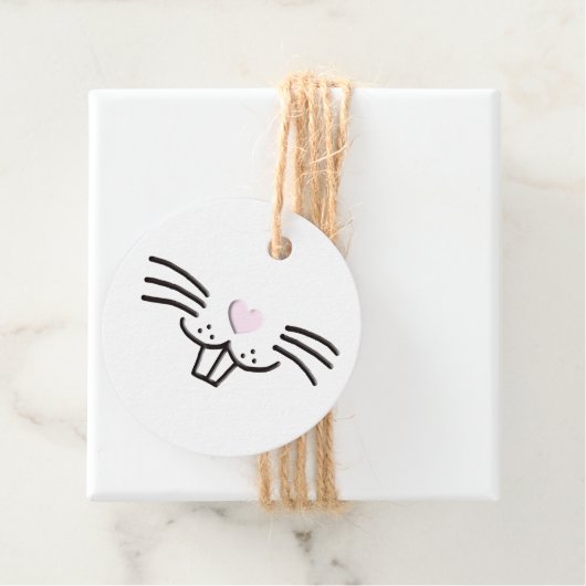 Funny niedlich Ostersonnige Kaninchen Gesichtsbild Geschenkanhänger (Beispiel)