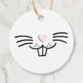 Funny niedlich Ostersonnige Kaninchen Gesichtsbild Geschenkanhänger (Vorderseite)