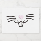 Funny niedlich Ostersonnige Kaninchen Gesichtsbild Lebensmitteletikett (Einzelnes Label)
