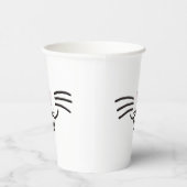 Funny niedlich Ostersonnige Kaninchen Gesichtsbild Pappbecher (Rechts)