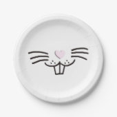 Funny niedlich Ostersonnige Kaninchen Gesichtsbild Pappteller (Vorderseite)