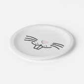 Funny niedlich Ostersonnige Kaninchen Gesichtsbild Pappteller (Schrägansicht)