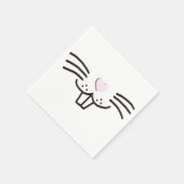 Funny niedlich Ostersonnige Kaninchen Gesichtsbild Serviette (Ecke)