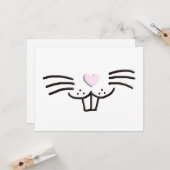 Funny niedlich Ostersonniger Cartoon Gesichtsdarst Karte (Vorderseite/Rückseite Beispiel)