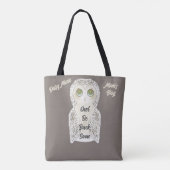 Funny Niedlich Owl Be Bald Monogram Mama Bag Tasche (Rückseite)