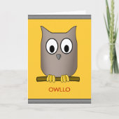 Funny Niedlich Owl Owllo Custom Karte (Vorderseite)