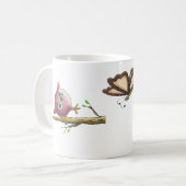 Funny Niedlich Owl Picture Kaffeetasse (Vorderseite Links)
