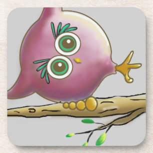 Funny Niedlich Owl Picture Untersetzer