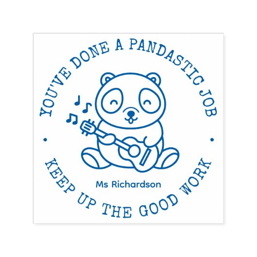 Funny Niedlich Panda Pun Fantastic Job Lehrer Lob Permastempel (Design)
