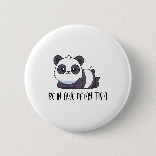 Funny Niedlich Panda sein in Awe meiner Taufe Button (Vorderseite)