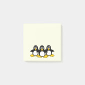 Funny Niedlich Penguins Gelb Niedlich Post-it Klebezettel (Vorderseite)