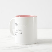 Funny Niedlich Personalisiert Name Definition Zweifarbige Tasse (Vorderseite Links)