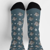 Funny Niedlich Pet Hund/Cat Foto Pawprint Socken (Oben)