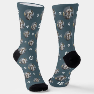 Funny Niedlich Pet Hund/Cat Foto Pawprint Socken