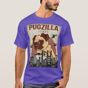 Funny Niedlich Pet Pajama Mops Dog Outfit Pugzilla T-Shirt