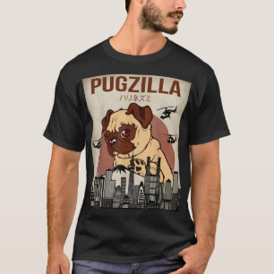 Funny Niedlich Pet Pajama Mops Dog Outfit Pugzilla T-Shirt