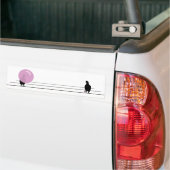 Funny Niedlich Pink Bubble Gum Birds on a Wire Whi Autoaufkleber (Auf Lkw)