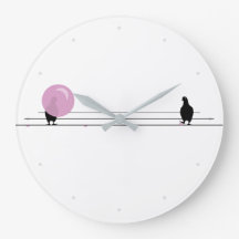 Funny Niedlich Pink Bubble Gum Birds on a Wire Whi