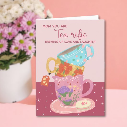 Funny Niedlich Pink Mama Sie sind Teevoll Karte