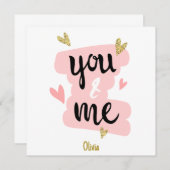 Funny niedlich pink Sie und ich Valentinstag Pärch (Vorne/Hinten)