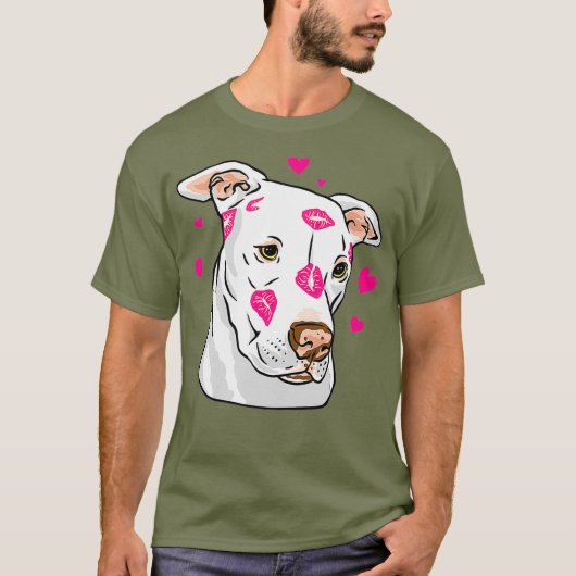Funny Niedlich Pitbull Rescue Dog T-Shirt (Vorderseite)