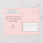 Funny Niedlich Pizza Herzlich willkommen Feiertagspostkarte (Rückseite)