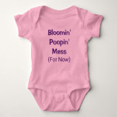 Funny Niedlich Poopin Mess Kackte Spaß Baby Girl R Baby Strampler (Vorderseite)