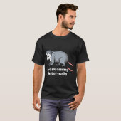 Funny Niedlich Possum Kunst Schreit intern Ästhet T-Shirt (Vorne ganz)