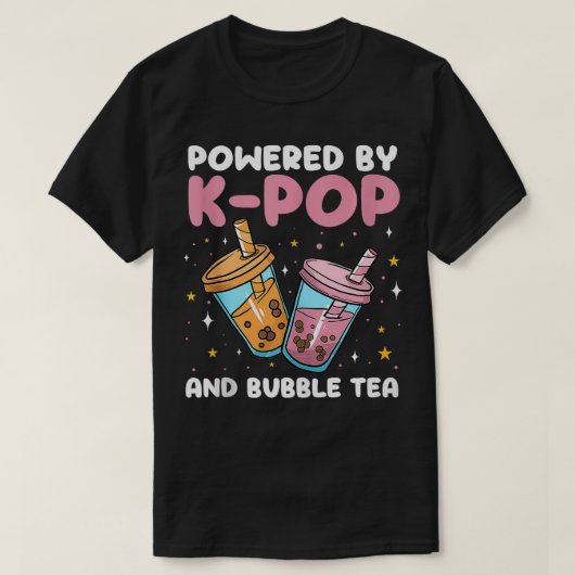 Funny Niedlich Powered by KAnd Bubble Tea T-Shirt (Design vorne)