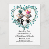 Funny Niedlich Punk Wedcard Postkarte (Vorderseite)