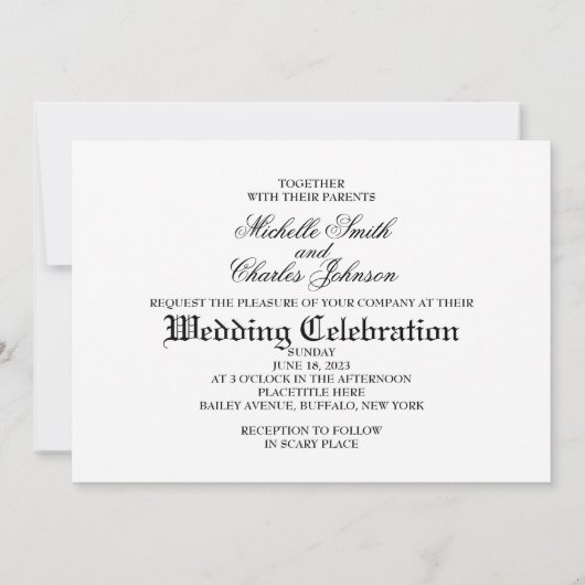 Funny Niedlich Punk Wedding Einladung (Rückseite)