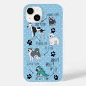Funny Niedlich Puppy Poem and Dots Case-Mate iPhone Hülle (Rückseite)