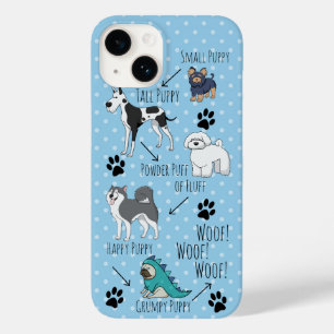 Funny Niedlich Puppy Poem and Dots Case-Mate iPhone 14 Hülle
