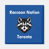 Funny Niedlich Raccoon Nation Toronto Dark Color Magnet (Vorne)