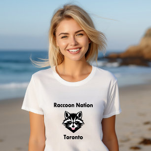 Funny Niedlich Raccoon Nation Toronto Light Color T-Shirt