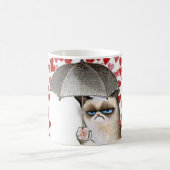 Funny Niedlich Rain Hearci Liebe Cat Falknerei - F Kaffeetasse (Mittel)