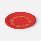 Funny Niedlich Red Green Christmas Naughty oder Ni Pappteller (Schrägansicht)