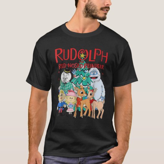 Funny Niedlich Rudolph The Red Nosed Reindeer Chri T-Shirt (Vorderseite)