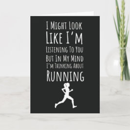 Funny Niedlich Running Cards Runner Übung für ihre Karte