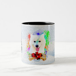 Funny Niedlich Samoyed Dog Weihnachten Zweifarbige Tasse