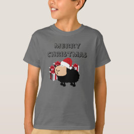 Funny niedlich Santa Cartoon Schafe Weihnachten T-Shirt