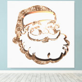 Funny Niedlich Santa Claus Father Christmas Elegan Leinwanddruck (Insitu (Holzboden))