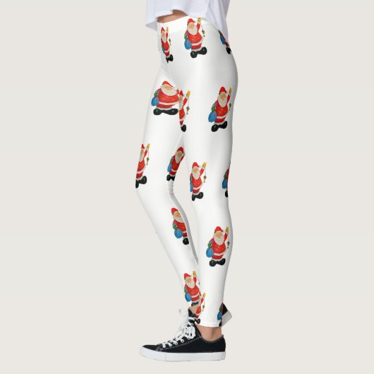 Funny Niedlich Santa Claus Pater Weihnachten Leggings (Links)