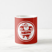 Funny Niedlich Santa Claus Roter Individuelle Name Kaffeetasse (Mittel)