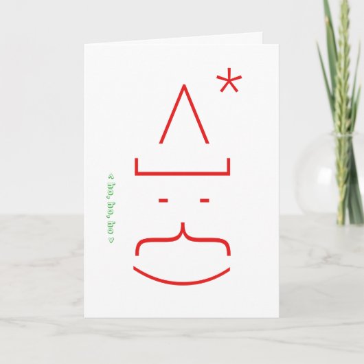Funny Niedlich Santa Emoticon Weihnachtskarte Feiertagskarte (Vorderseite)