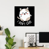 Funny Niedlich Sarcastic Cat Thumbs Up Quote Poster (Heimbüro)