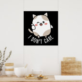 Funny Niedlich Sarcastic Cat Thumbs Up Quote Poster (Küche)