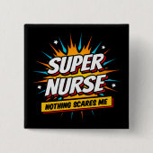 Funny Niedlich Sarcastic Superhero Nurse Wertschät Button (Vorderseite)