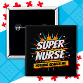 Funny Niedlich Sarcastic Superhero Nurse Wertschät Button